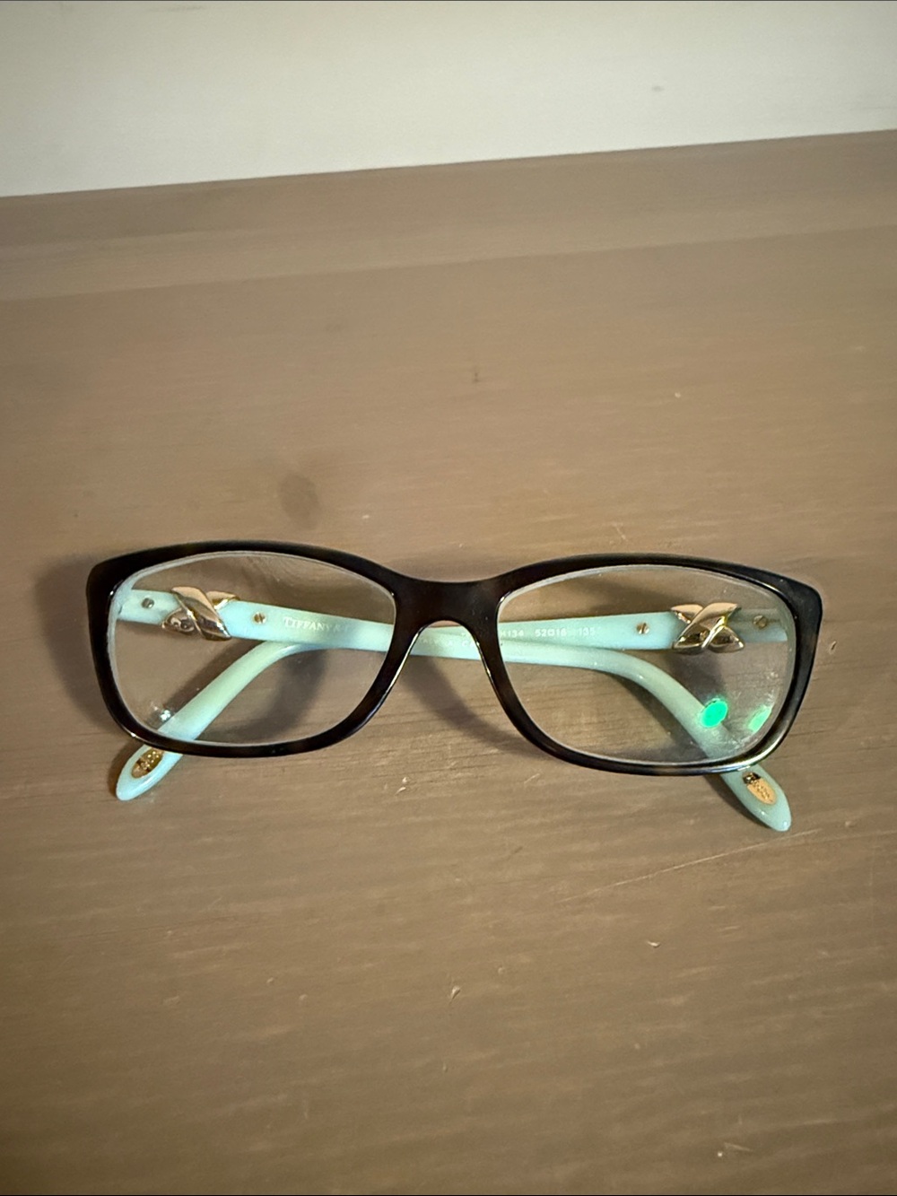Tiffany and Co. Eye Glasses with Gold Toned X Detail - Picture 10 of 11